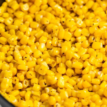 Close up view of corn.